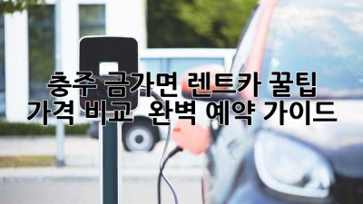 충주 금가면 렌트카 꿀팁 🚗 가격 비교 & 완벽 예약 가이드